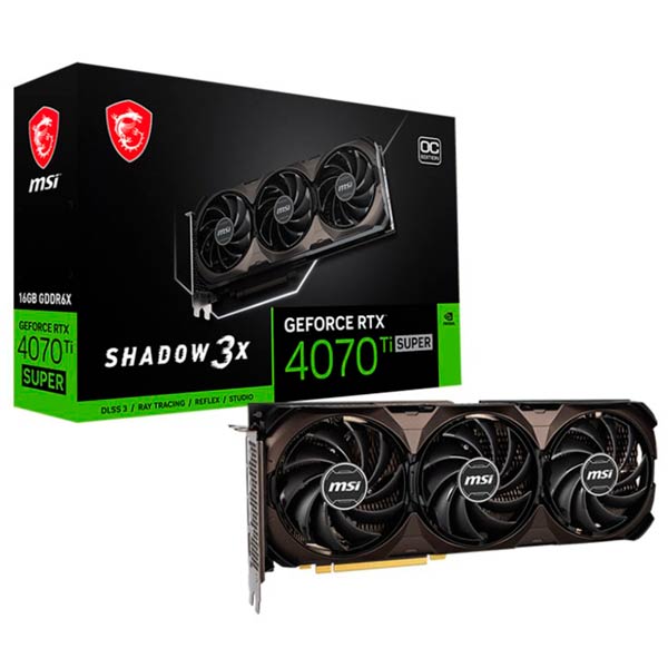 MSI GeForce RTX 4070 Ti Super 16GB Shadow 3X OC 