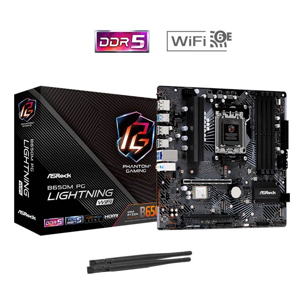 ASRock B650M PG Lightning WiFi 6E Motherboard 