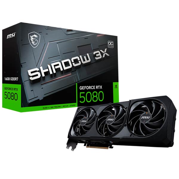 MSI GeForce RTX™ 5080 16GB Shadow 3X OC